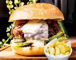 テリマヨ トルネード・バーガー / ポテトセット Teriyaki Mayonnaise Tornado Burger / French Fries Set(トルネードバーガー TONY’S)