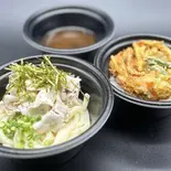 肉つけ讃岐うどんとミニかき揚げ丼（肉つけうどんと丼ぶりの店 八雲）