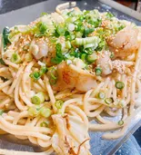 塩ホルモンやきそば(もんじゃ×鉄板 一八)