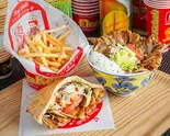 ⑪ケバブ丼チキン+ピタMチキン+ポテトセット Kebab Rice Bowl Chicken+Pita Medium Chicken +Potato Set（メガケバブ名大店）