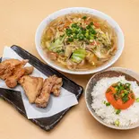 【大人気】 肉野菜タンメン+唐揚げ2個+明太子ごはん（千住タンメン 勝めし屋 本店）