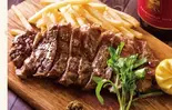 サーロインステーキ とフライドポテト Sirloin Steak and french fries(SIZZLE Dining)