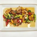 豚バラとブロッコリー炒め stir-fried pork belly and broccoli（XYLOアジアンエスニック）