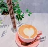 Cafe la tte(Hot)＆チュロス(チョコレート)セット（coffee＆sweets cafe kurassi）