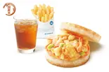 【ドリンクセット】モスライスバーガー海鮮かきあげ(塩だれ)(モスバーガー 薬院店)