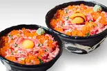 【シェアセットB】炙り牛トロいくら丼&炙り牛トロ雲丹いくら丼(漁師町三代目 牛とろいくら本舗 天下茶屋店)