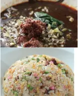 黒胡麻坦々麺＆半チャーハンセット（一すじ 住吉店）