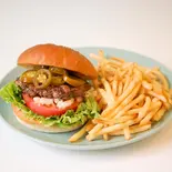 ハラペーニョバーガー【フライドポテト付き】（Over Drive Burger）