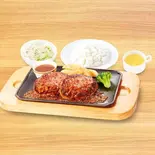 【947】手ごねハンバーグ300g弁当&コーンスープセット(ビッグボーイダイニング 早稲田店)