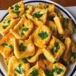ĐẬU PHỤ CHIÊN HÀNH ネギ油揚げ豆腐（ベトナム料理BIEN XANH QUAN）
