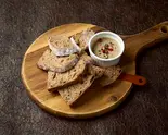 白レバーパテ〜自家製パン添え～ White liver pâté with homemade bread（pizzeria＆bar La Don Na）