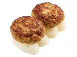 こだわりハンバーグにぎり2個（スシロー博多駅南店）