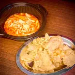 チキン＆チーズトッポギセット.（隠れ家コリアンダイニングSASSYU）