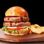【998】直火焼きダブルビーフバーガー(ビッグボーイ 岸の里店)