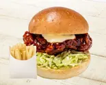 【NEW】激辛チキンバーガーセット(ポテトSサイズ付き)（チョアチキン学園店 CHOA CHICKEN GAKUEN）
