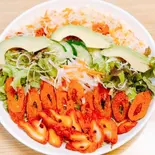 スペシャルサラダ＆ミート＆チキンビリヤニ/Special Green Salad and extra meat chicken Biryani（カビールジー インドカレー）