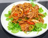クミンの牛肉炒め(易福菜館)