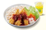 麻辣ホットチキンライスセット（bb.qオリーブチキンカフェ JR天満駅前店）