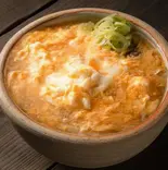 卵とじ温うどん simmered egg udon（うどん幸波）