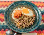 キムチのせガパオライス Gapao Rice with Kimchi（オリジナルガパオライス アロイ・ガパオ 国分町2丁目店）