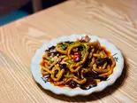 豚肉の甘酢辛味炒め/鱼香肉丝(天津福味餃子)