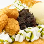 抹茶おぐらわらび餅アイスくれーぷ（くれーぷくれーぷ）
