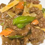 牛肉と野菜オイスターソース(蚝油牛肉)（Hao Chi 2号店）