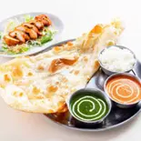 スタミナセット/Stamina Curry Set (2Curry、Nan、Rice、Tikka1p、Salad)（インドダイニング＆バー サティーSATHI）