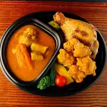 唐揚げ(4個)×ジャンボチキンレッグカレー（【北海道×肉×カレー】ななつぼし 南浦和店）