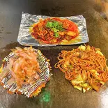 ・おすすめセット・ もちチーズ玉+豚焼きそば+豚キムチ(ぽんぽこ亭 (狸狸亭)天満橋店)