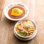 サバみそらーめん+半天津飯（元祖 吉田商店）