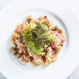 豚耳スモークときのこのガーリックオイル焼き（ゆかりんの台所）