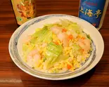 エビレタスチャーハン Shrimp and Lettuce Fried Rice（上海亭 五反野本店）