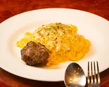 【チーズとろける】ふわとろチーズオムライス×旨みくじらハンバーグ(くじらの王様)