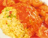エビ玉子のチリソース丼 虾仁鸡蛋盖饭(中華料理 香満楼)