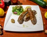 ハーブ入りソーセージのグリル〜粒マスタード添え〜 Grilled Sausage with Herbs 〜with Whole-Grain Mustard〜（【おうちDE本格イタリアン】La Promessa）