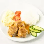 モンゴルミートボール特別ソース付Teftel ( mongolian meatball with special sauce)(Cafe Mongolia)