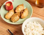 ニニギ特製揚げ餃子のお弁当(ニチョウメカフェ ニニギ)