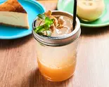 自家製アイスジンジャーエード (アイス) Home made Ginger syrup with cold water(Cafe Yellow)