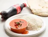 1カレーナンorプレーン ライス ドリンク付き1Curry Nan or rice set with drink（スターケバブインドカレーハラル専門店）