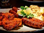 チキン.シークケバブ盛り合わせChicken tikka (2 pieces) Seek Kebab (2 pieces)（スターケバブインドカレーハラル専門店）