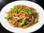 豚肉とピーマンの細切り炒め Thinly-Sliced Pork and Green Pepper Stir-Fry（中華居酒屋 暉記）