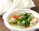 タイ風カレーセット、ライスorナン付き Green Curry&Rice or nanSet(アジアンダイニング&バー・SITA)