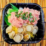 ねぎとろボイルほたて丼(ドン丼丸)