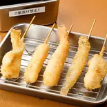 海鮮串かつおまかせ5種盛り（串もん酒場 ひびき屋 谷町四丁目店）