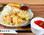 【単品チキン】チリソースタルタルたっぷり!(醤屋万吉のうどん)