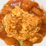 芝エビと玉子のチリソース煮（鑫盛宴）