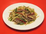 牛肉とピーマンの竹の子炒め（中国食府双龍居 天満駅前店）