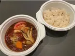 ローストチキンときのこのトマト煮（<ケーキとカフェのお店>Jazz Misty Cafe）