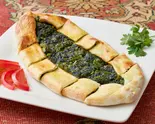たっぷりほうれん草ピザSpinach pizza（ファラフェル屋★TADIM★Vegan Friendly Falafel Shop）